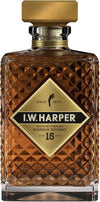 I.W.Harper Straight Bourbon 15 Year Old Whiskey 750 ML bottle with gold cap and label.