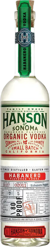 Hanson Of Sonoma habanero flavored vodka small batch limited release 750ml bottle
