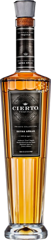 Cierto Tequila Extra Anejo 80 750 ML bottle with rich amber color and elegant label design
