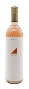 Justin Rose Wine Central Coast 2022 750 ML rosé bottle with minimalist white label and gold cap