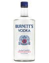Burnett's Vodka 80 Summer Label 1.75 L bottle with quadruple distillation and triple charcoal filtering.