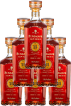 Fundador Brandy De Jerez bottles arranged, showcasing the Supremo Amontillado Sherry Casks label.
