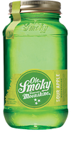 Ole Smoky Sour Apple Moonshine 750ml jar with bright green apple flavor.