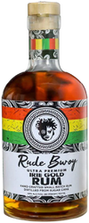 Rude Bwoy Irie Gold Rum 750 ML bottle with Caribbean-inspired label and golden amber rum inside