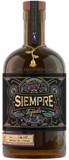 Siempre Anejo Tequila 750 ML bottle with amber color and ornate label design.