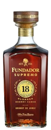 Bottle of Fundador Brandy De Jerez Supremo Amontillado Sherry Casks Solera Gran Reserva 18 Year 80 proof 1L