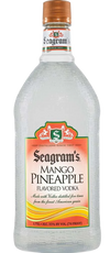 Seagrams Mango Pineapple Flavored Vodka 1.75 L bottle with a tropical design label.