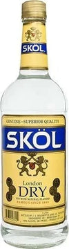 Skol Gin 1 L bottle with blue and gold label.