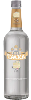 Taaka Cake Flavored Vodka 1 L bottle with cake design on label.