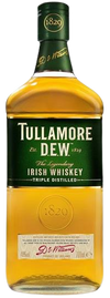 Tullamore D.E.W. Legendary Irish Whiskey 1.75L bottle with triple-distilled blend and smooth amber liquid