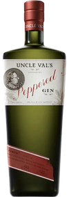 Uncle Vals Peppered Gin 750 ML bottle with Italian botanicals and spicy notes.