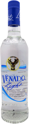 Venado Rum Light 750 ML clear bottle with blue cap and label for smooth light rum cocktails and sipping
