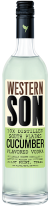 Western Son 10X Distilled Cucumber Flavored Vodka 750 ML bottle with greenish hue and crisp label design.