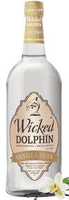 Wicked Dolphin Vanilla Rum 1L bottle with Madagascar vanilla bean aroma.
