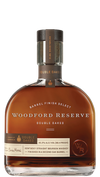 Woodford Reserve Double Oaked Barrel Finish Select Kentucky Straight Bourbon Whiskey 1L bottle with rich amber whiskey inside