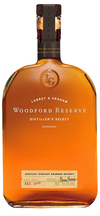 Woodford Reserve Select Kentucky Straight Bourbon Whiskey 1L bottle showcasing rich amber tones.