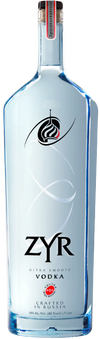 Zyr Ultra Smooth Russian Vodka 1 L bottle with crystal-clear design.