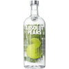 Absolut Pear Flavored Vodka 1L bottle with pear graphics.