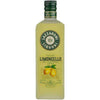 Lazzaroni Limoncello 750 ML bottle with green cap and lemon illustrations.