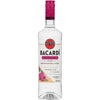 Bacardi Raspberry Flavored Rum 750 ML bottle with red cap and label, featuring raspberry imagery.
