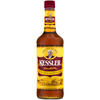 Kessler Blended American Whiskey 750 ML bottle featuring the "Smooth as Silk" slogan.